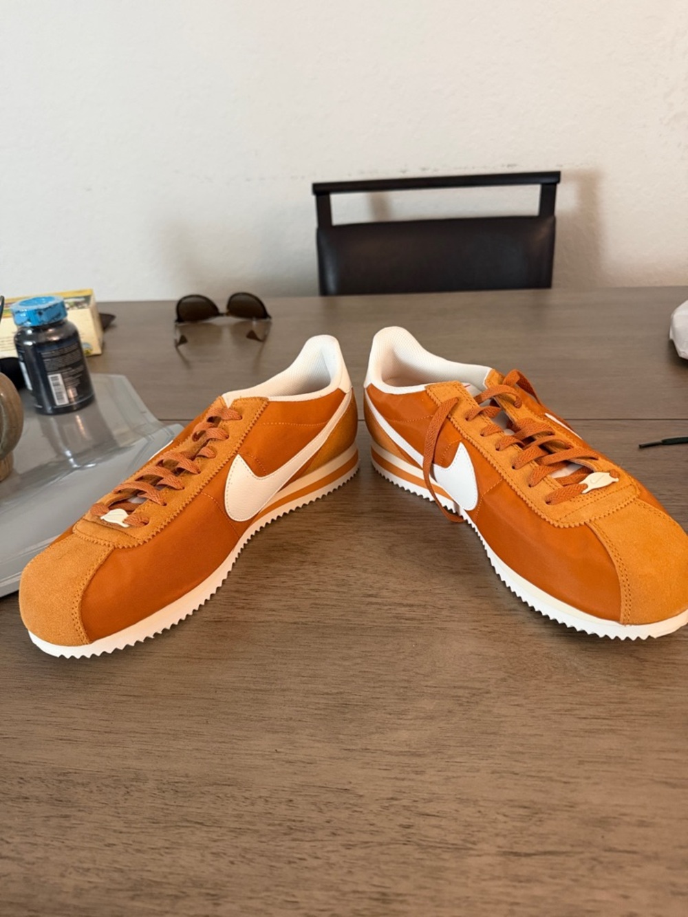 Nike Men’s Orange and White Retro Cortez Sneakers - Picture 2 of 4